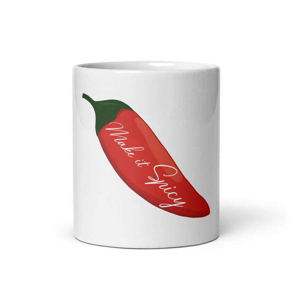 Make It Spicy White glossy mug