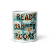 Read Banned Books White glossy mug