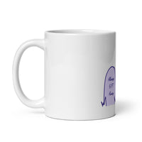 Always 6 ft Away White glossy mug