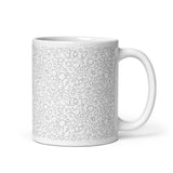 Bubbles Line Art White glossy mug