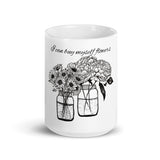 I Can Buy Myself Flowers White glossy mug